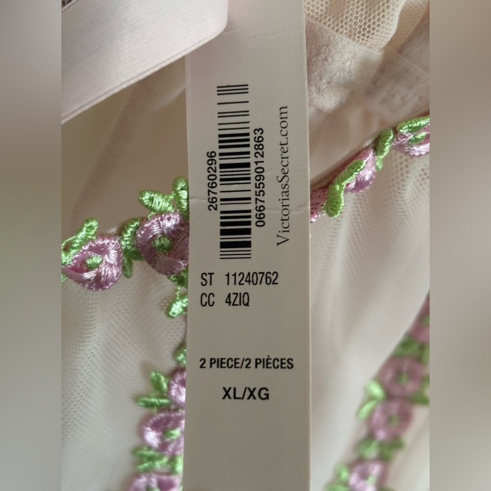 Victoria's Secret Very Sexy Rosebud Embroidery Unlined Corset Babydoll  Chemise - Picture 11 of 12